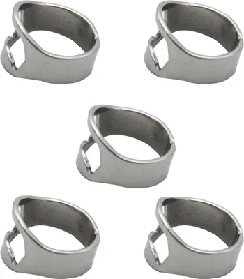 Produktbild von Flaschenöffner Ring 5 Stück Edelstahl Mit Korkenzieher Für Bier Wein Und Dosen Für Party Reise Und Unterwegs