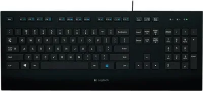 Obrázek produktu pro Logitech K280e for Business, Plná velikost (100 %), Kabel, USB, QWERTY, Černá