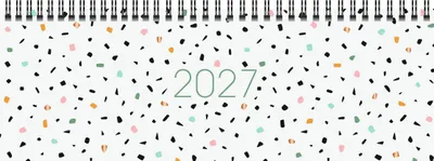Produktbild von rido/idé 7036521017 Querterminbuch Mod. Sequenz 2027 "Confetti" 297×105 mm, Karton