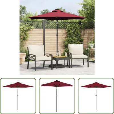 Immagine prodotto di Ombrellone The Living Store con palo in acciaio rosso vino 225x225x212 cm