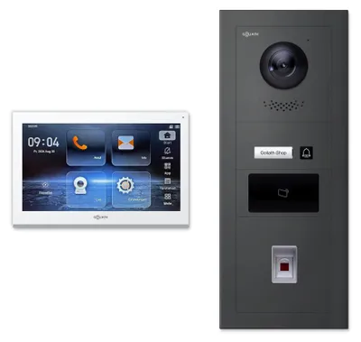 Produktbild von Goliath Premium IP GL-IPH140A Video-Türsprechanlage, 1 Familie, 1× 10 Zoll Weiß, Anthrazit, Unterputz