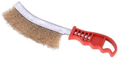 Image de Brosse de nettoyage pour barbecue, acier inoxydable, noire, 20 cm