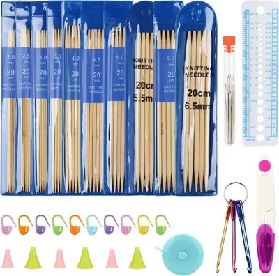 Produktbild von Bambus Breitschneider-Set - Doppelte Spitzen - Für Anfänger geeignet - 50 Stück - 20 cm - Bambus