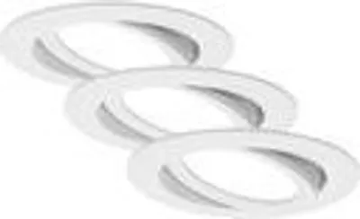 Produktbild von LED Einbauleuchten 3er Set schwenkbar IP23 7W weiß Kunststoff Ø10,6 cm Briloner