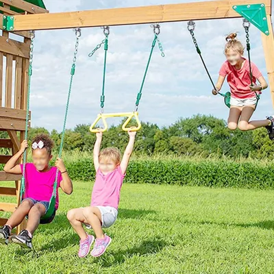 Produktbild von Edelstahl-Schaukelhänger - Set von 4 für Hängestühle und mehr - Tragfähigkeit 1800 kg