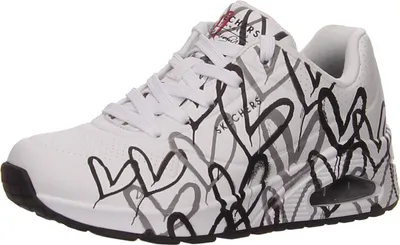 Immagine prodotto di Skechers scarpe sportive basse suola sagomata alla moda in bianco/bianco combi, numero 35