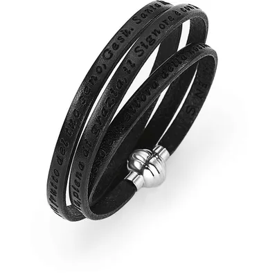 Produktbild von Armbanden   Leder Amen Silber   Kollektion Ave Maria Italiano - mann