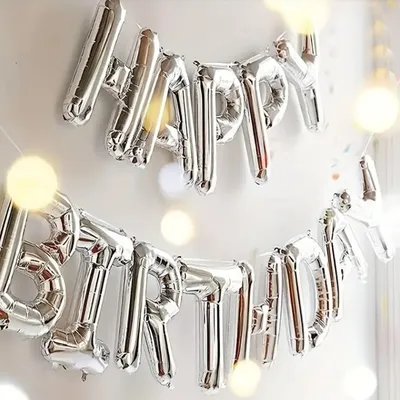 Produktbild von Folienballon Happy Birthday in Silber