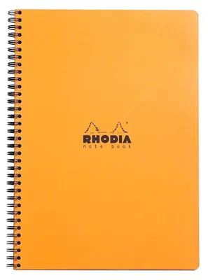 Produktbild von Rhodia 193008C, Einfarbig, Orange, A4+, 160 Blätter, 80 g/m², Kariertes Papier