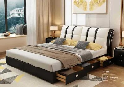 Produktbild von Designer Bett Schlafzimmer Betten Textil Hotel Luxus Polster Sitz Stoff Italien