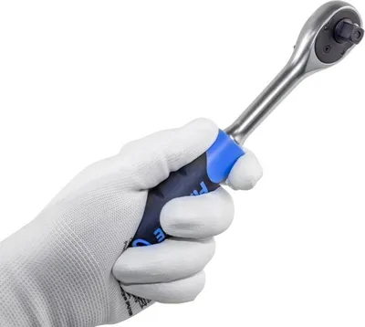 Produktbild von 3/8"-Knarre mit Gummigriff (45 Zähne)