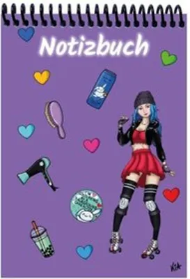 Produktbild von A 4 Notizblock Manga Enora, lila, blanko