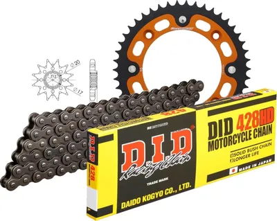 Produktbild von Kettensatz DID Stealth 428HD / 120 Clipschloss orange