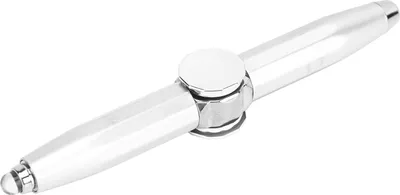 Produktbild von Fingerspitze Luminöser Gyro -Kugelschreiber Finger drehen Schreiben mit LED -Licht zum Freigeben von Stress Silber
