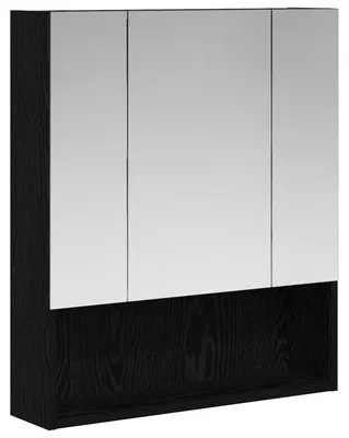 Zdjęcie produktu dla Szafka z lustrem do łazienki Czarny Dąb 60 x 14.5 x 70 cm