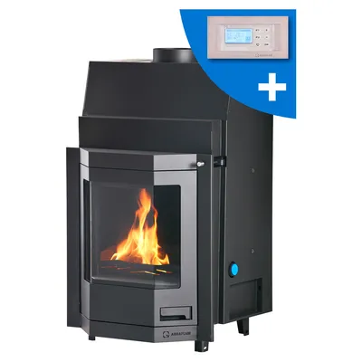 Image de HS FLAMINGO insert de cheminée AQUAFLAM 17 PRIZMAT avec échangeur de chaleur et régulation de base