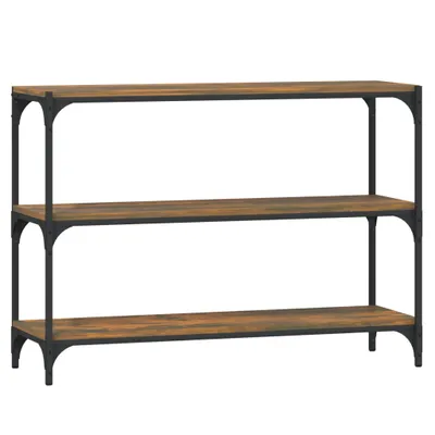Produktbild von vidaXL Bücherregal Räuchereiche 100x33x70,5 cm Holzwerkstoff und Stahl