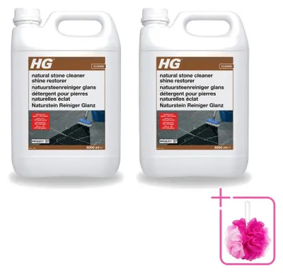 Produktbild von 2 x HG Natuurstein Reiniger Glanz - 5 L - Sparpackung - 2 Stücke