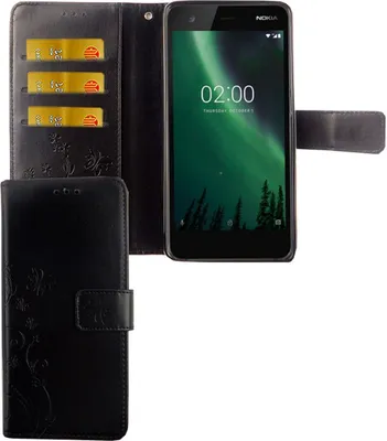 Produktbild von Handyhülle für Nokia 2.1 / Nokia 2 2018 Tasche Wallet Schutz Cover Etuis Schwarz