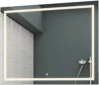 Produktbild von Badspiegel Badezimmerspiegel Wandspiegel 3000K Warmweiß inkl. Touch Schalter/Dimmer 120 cm Breit x 70 cm Hoch Allegro Licht umlaufend