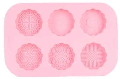 Produktbild von 6Grid Mooncake Silikonform DIY Backen handgemachte Seife für Dessert Küchenwerkzeug