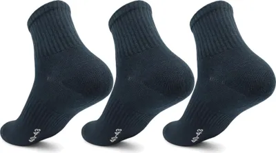 Produktbild von 3 Paar Herren Quarter Socken halbhoch mit Belüftung Sport Freizeit Baumwolle Dunkelblau/43-46