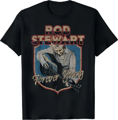 Produktbild von Rod Stewart - "Forever" T-Shirt für Herren/Damen Uni RO8437 (L) (Schwarz)