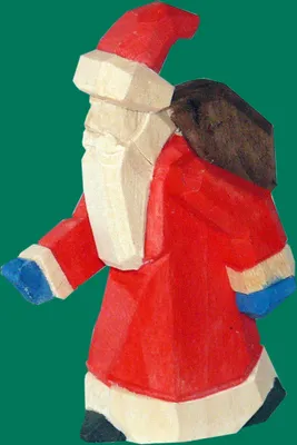 Produktbild von Weihnachtsfigur Weihnachtsmann geschnitzt Höhe 6cm NEU