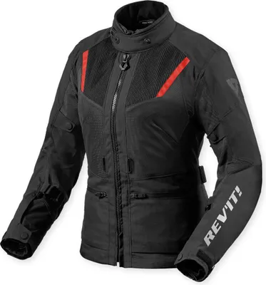 Image de Revit Levante 2 H2O Veste textile moto pour femme, gris foncé/noir/rouge, 44