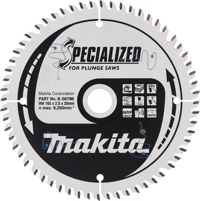 Produktbild von Kreissägeblatt B-56786 SPECIALIZED D.165mm Bohrung 20mm 60 Zähne Schnitt-B.2mm