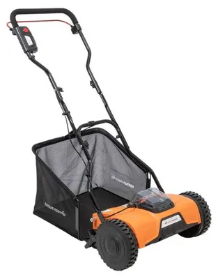 Produktbild von Profi-Partner Akku-Spindelmäher 18 V – 38 cm Schnittbreite, 4 Stufen Schnitthöhe, 45 l Fangkorb, bis 400 m² - Komfortabler Rasenmäher mit Akku