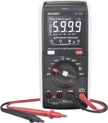 Immagine prodotto di VOLTCRAFT VC292 Multimetro portatile calibrato (ISO) digitale CAT III 600 V Display (conteggi): 6000 (VC-13829990)