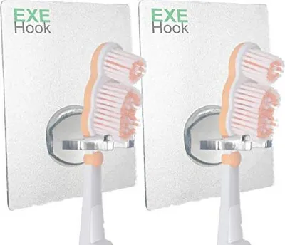 Produktbild von EXEHook Wandhaken Saugnapf / Selbstklebend für Küche, Bad, Caravan transparent (Zahnbürstenhalter 2er Set)