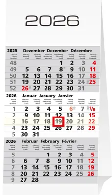 Produktbild von 2026 Güss Drei-Monats-Tischaufstellkalender