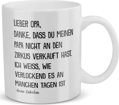 Produktbild von 22Feels Opa Geschenk von Enkelin Geburtstag Grossvater Tasse Rentner Kaffeetasse Männer Weihnachten Herrentag Beste Grosseltern Geschenkidee Haferl
