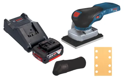 Obrázek produktu pro Akumulátorová excentrická bruska Bosch GSS 18V-13 Professional 18 V, 100 x 110 mm + 1x akumulátor 5,0 Ah + nabíječka