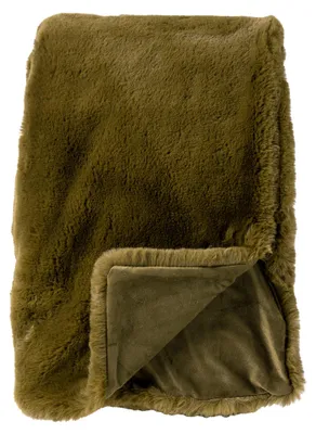 Produktbild von Dutch Decor Wohndecke Kunstfell Zinzi 140x180 cm Grün