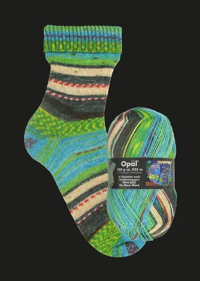 Produktbild von Opal Hundertwasser I | 4-fach Sockenwolle 100g | Farbe 1432
