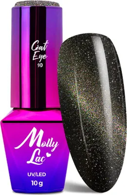 Produktbild von Magnetischer Hybrid-Nagellack mit Katzenaugen-Effekt Cat Eye Flashing Magic MollyLac 10g Nr. 156