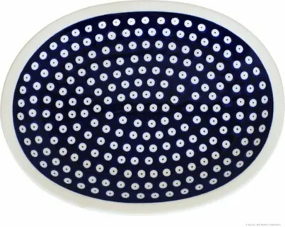 Produktbild von Original Bunzlauer Keramik Servierplatte Platte Teller oval 29,1x22,1x2,8 cm Design 42