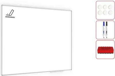 Immagine prodotto di Lavagna magnetica bianca smaltata (cornice in alluminio anodizzato EXPO) 150x120 cm