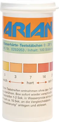 Produktbild von Messstäbchen TRGS 611 Wasserhärte 0-28Grad dH 100 St.Dose ARIANA