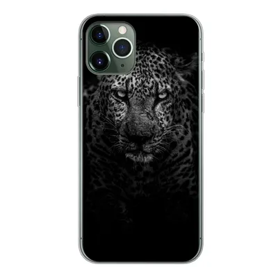 Produktbild von MuchoWow® Handyhülle Schutzhülle Hülle für iPhone 11 Pro Leopard - Schwarz - Weiß Silikon Softcase Handy Hülle - Handy