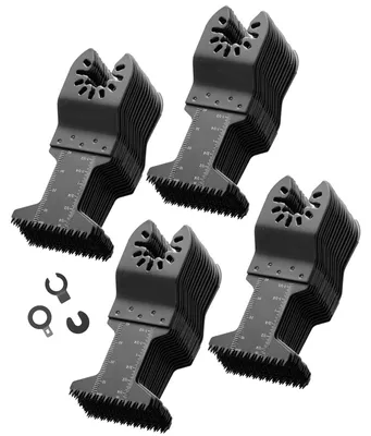 Produktbild von SucceBuy 60 Stk. Multitool Sägeblätter, Oszillierende Sägeblätter mit japanischen Zähnen, Zubehör für Holz, Kunststoff und PVC, kompatibel mit verschiedenen Werkzeugmarken wie Bosch, Fein, Dewalt, Milwaukee und Craftsman