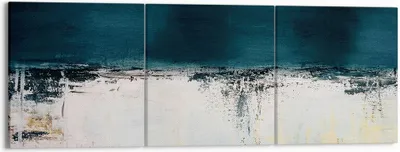 Produktbild von Bild auf Leinwand - Leinwandbild - 3 Teile - Abstraktion gerieben schwarz - 150x50cm - Wand Bild - Wanddeko - Wandbilder - Leinwanddruck - Bilder - Wanddekoration - Leinwand bilder - CA150x50-4381