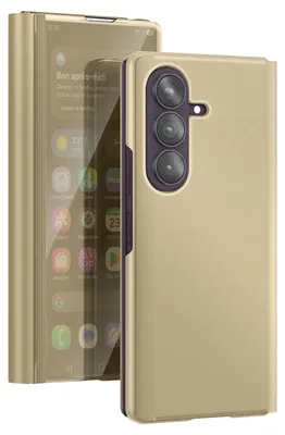Image de Avizar, étui rabattable en simili-cuir pour Galaxy Z Fold8 Ultra, avec fonction support, couleur or
