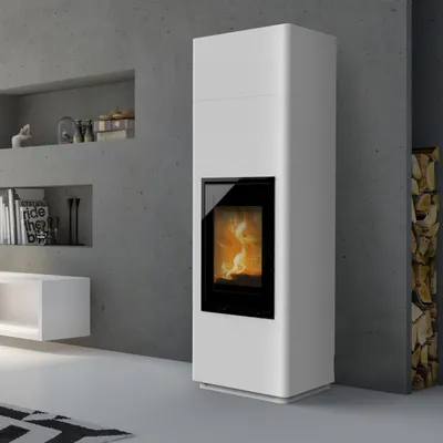 Produktbild von Lotus Beto 700 Plus Kaminofen Magic Tür, Topplatte Grau, Rauchabgang hinten