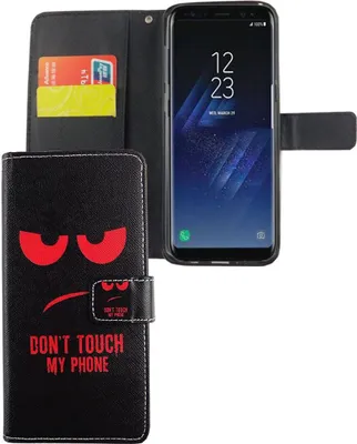 Produktbild von Handyhülle Tasche für Handy Samsung Galaxy S8+ Plus Dont Touch My Phone Rot