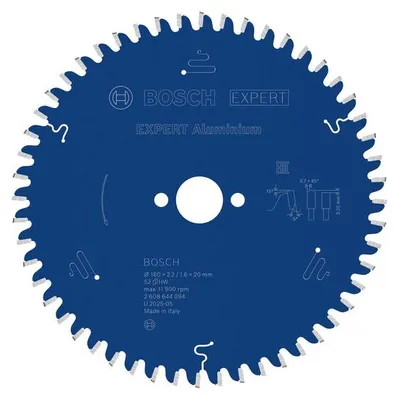 Produktbild von EXPERT Aluminium Kreissägeblatt, 160x2,2/1,6x20 mm, Z52