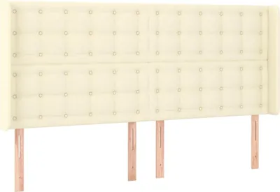 Produktbild von vidaXL Kopfteil mit Ohren Creme 163x16x118/128 cm Kunstleder